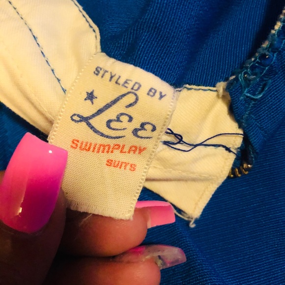 1950s Blue Baby Swimsuit M/L - Picture 4 of 6